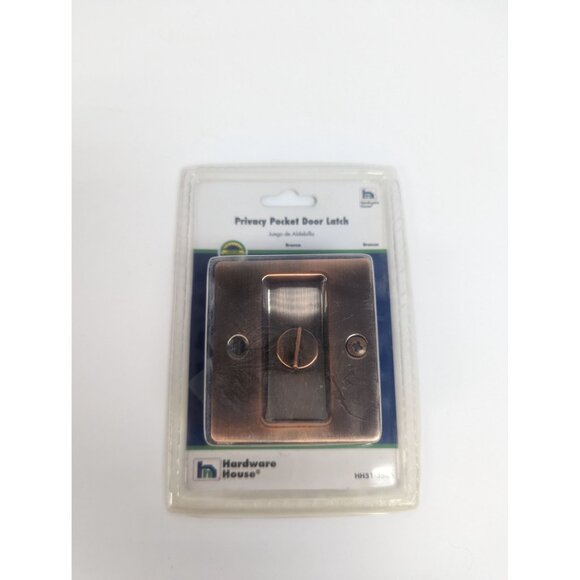 Privacy Pocket Door Latch Hardware House Bronze HH51-3606 - Picture 1 of 4